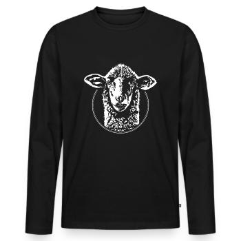MOUTONS Moutons animaux Wilsigns Shepherd - T-shirt manches longues Premium bio Homme - noir - Devant - Nico (187cm)