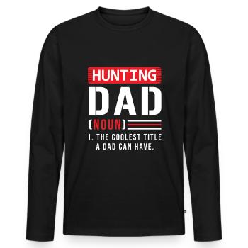 Chasseur Chasseur Papa Père Dire - T-shirt manches longues Premium bio Homme - noir - Devant - Nico (187cm)