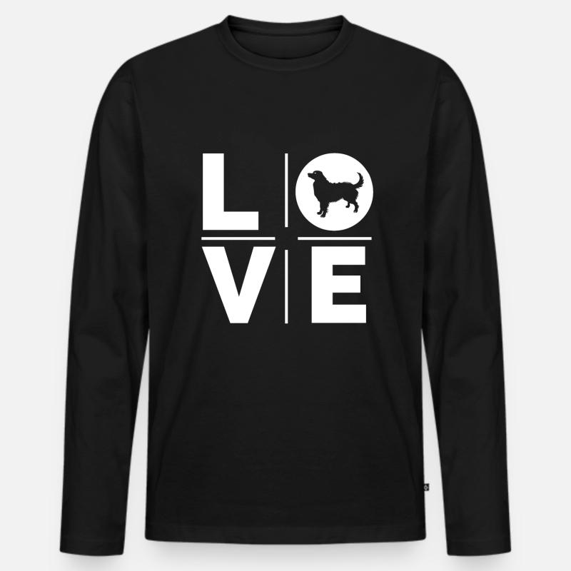 Berner Sennenhund Liebe - Männer Premium Bio Langarmshirt - Schwarz