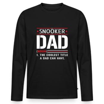 Snooker Papa Vater Spruch - Männer Premium Bio Langarmshirt - Schwarz - Vorne - Nico (187cm)