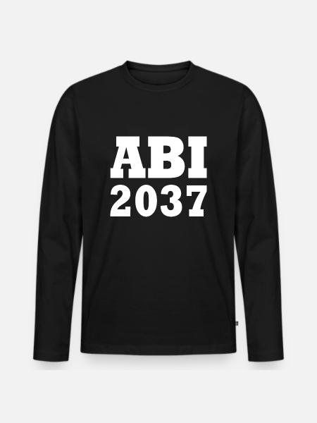 Abi 2037 - Männer Premium Bio Langarmshirt - Schwarz