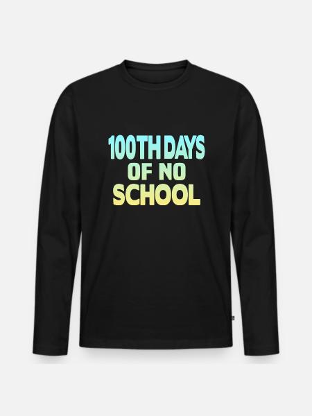 100e jours sans école - T-shirt manches longues Premium bio Homme - noir