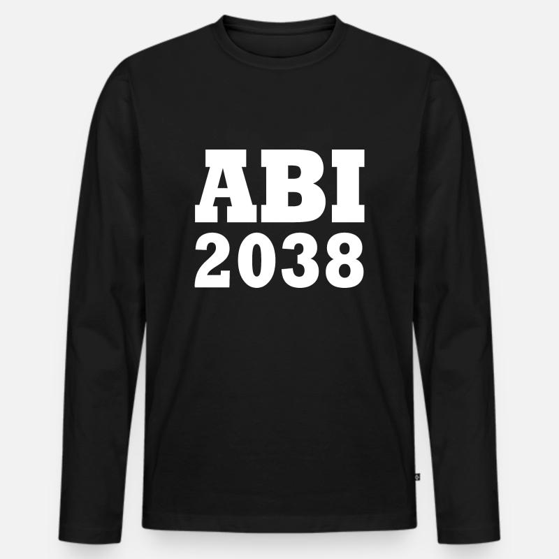 Abi 2038 - Männer Premium Bio Langarmshirt - Schwarz