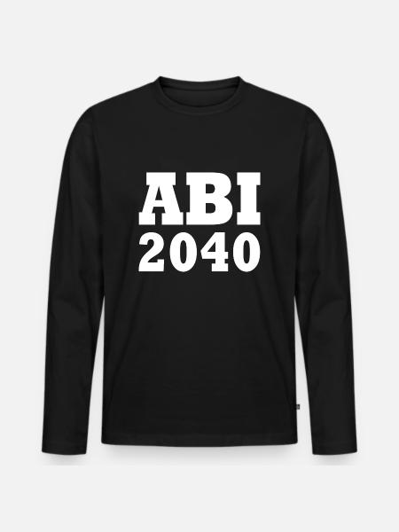 Abi 2040 - Männer Premium Bio Langarmshirt - Schwarz