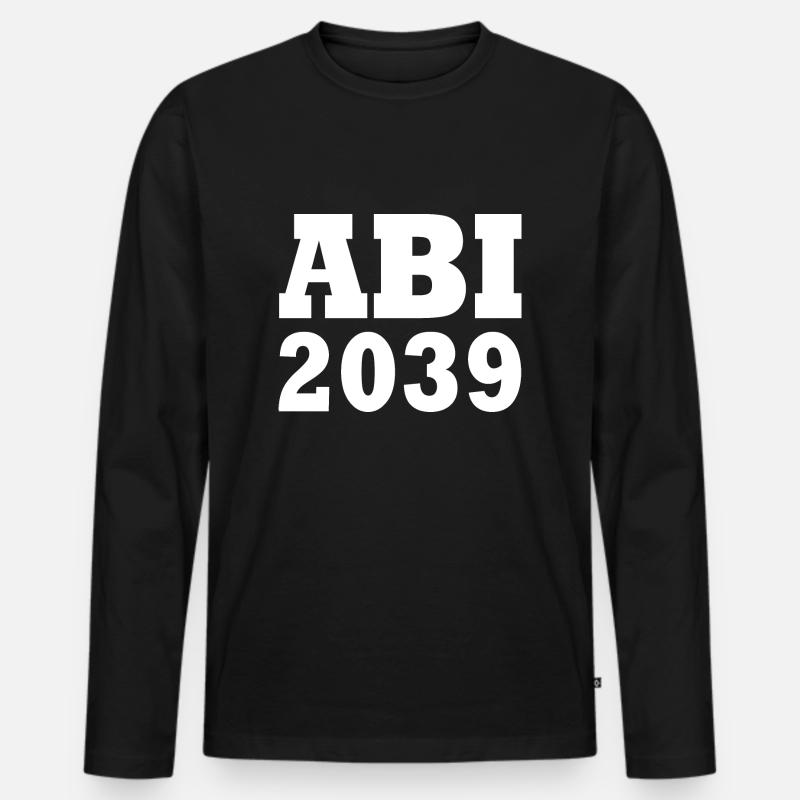 Abi 2039 - Männer Premium Bio Langarmshirt - Schwarz