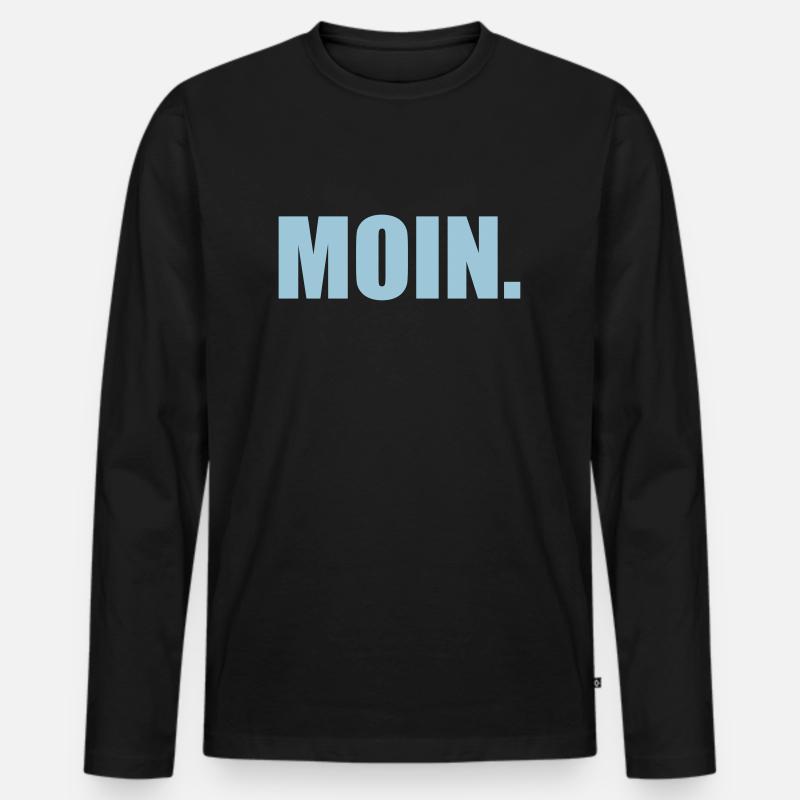 MOIN - Männer Premium Bio Langarmshirt - Schwarz