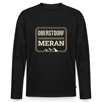 Crossing the Alps Oberstdorf Merano E5 long-distance hiking trail - Men's Premium Organic Long Sleeve Shirt - black - Front - Nico (187cm)