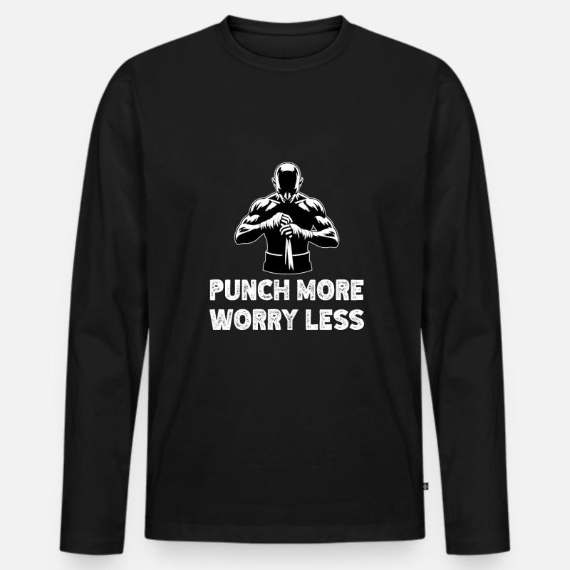 Boxe Boxer Boxe Citation - T-shirt manches longues Premium bio Homme - noir
