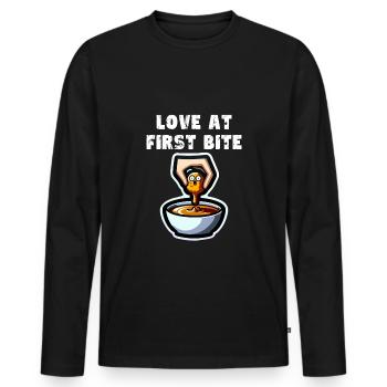 Chicken Nuggets Funny Chicken Nugget Meme Nugget - Men's Premium Organic Long Sleeve Shirt - black - Front - Nico (187cm)