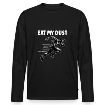 Track Runner Sprinter Sprinting 100m sprinter - Men's Premium Organic Long Sleeve Shirt - black - Front - Nico (187cm)