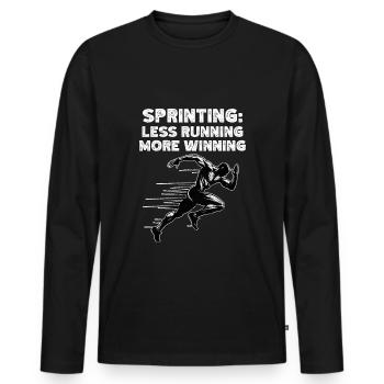 Track Runner Sprinter Sprinting 100m sprinter - Men's Premium Organic Long Sleeve Shirt - black - Front - Nico (187cm)