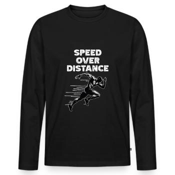 Track Runner Sprinter Sprinting 100m sprinter - Men's Premium Organic Long Sleeve Shirt - black - Front - Nico (187cm)