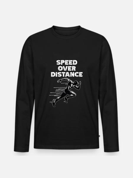 Bahnläufer Sprinter Sprint 100m Sprinter - Männer Premium Bio Langarmshirt - Schwarz