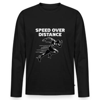 Track Runner Sprinter Sprinting 100m sprinter - Men's Premium Organic Long Sleeve Shirt - black - Front - Nico (187cm)
