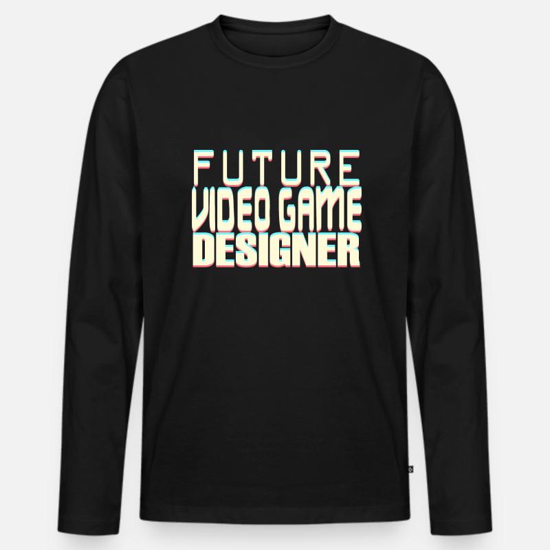 Future Video Game Designer - Männer Premium Bio Langarmshirt - Schwarz