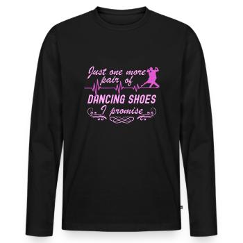 Danse Slogan Ballroom Couple Dance Dance Floor - T-shirt manches longues Premium bio Homme - noir - Devant - Nico (187cm)