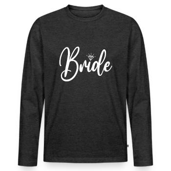 Bride - Men's Premium Organic Long Sleeve Shirt - heather anthracite - Front - Nico (187cm)