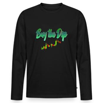 Buy The Dip - Men's Premium Organic Long Sleeve Shirt - black - Front - Nico (187cm)