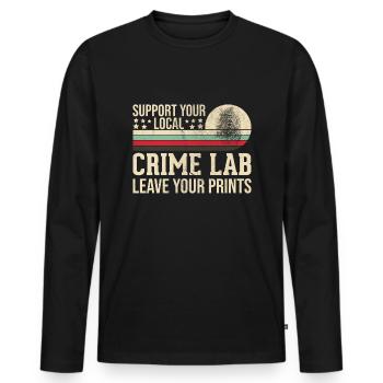 Forensic Technician Crime Scene Investigator Forensic Sentence - Men's Premium Organic Long Sleeve Shirt - black - Front - Nico (187cm)