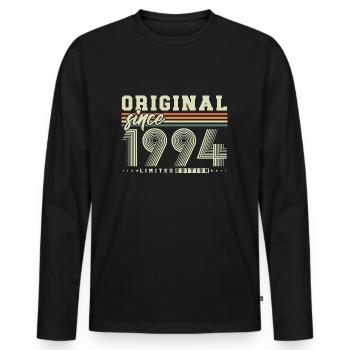 Original depuis 1994 Edition limitée - T-shirt manches longues Premium bio Homme - noir - Devant - Nico (187cm)
