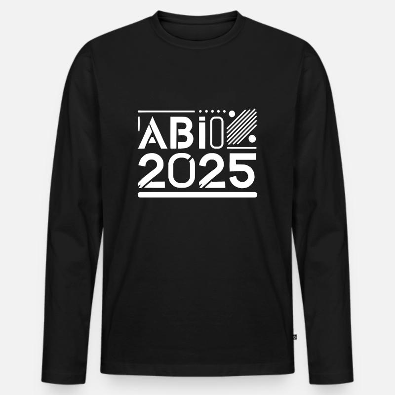 Abi 2025 - Männer Premium Bio Langarmshirt - Schwarz