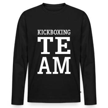 Kickboxing Team - Men's Premium Organic Long Sleeve Shirt - black - Front - Nico (187cm)