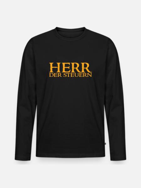 Herr Der Steuern - Steuerberater Steuern Spruch - Männer Premium Bio Langarmshirt - Schwarz