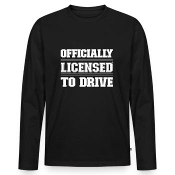 Offiziell zugelassene Fahrerlaubnis — Fahrprüfung - Männer Premium Bio Langarmshirt - Schwarz - Vorne - Nico (187cm)
