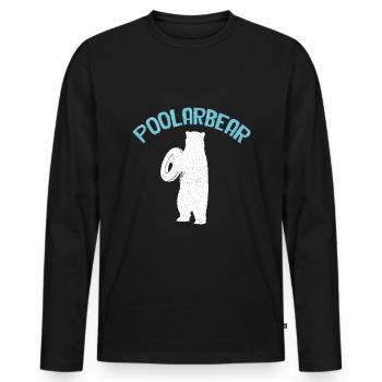 Pool Guy Cleaner Pool Service Poolarbear - T-shirt manches longues Premium bio Homme - noir - Devant - Nico (187cm)