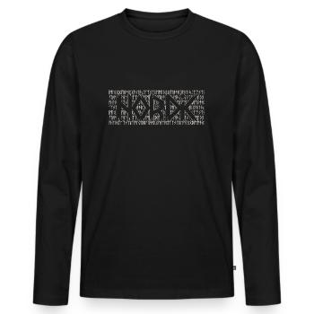 Nordic Runes - Men's Premium Organic Long Sleeve Shirt - black - Front - Nico (187cm)