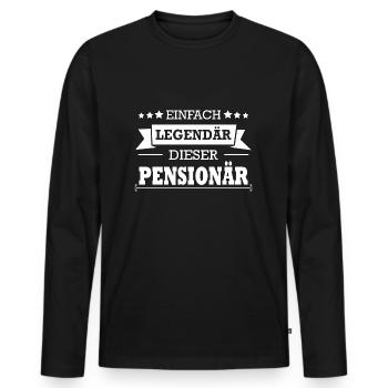 Einfach Legendär Dieser Pensionär Abschied Rente - Männer Premium Bio Langarmshirt - Schwarz - Vorne - Nico (187cm)