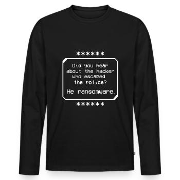 Cyber Security Professional Expert Ethical Hacker - Männer Premium Bio Langarmshirt - Schwarz - Vorne - Nico (187cm)