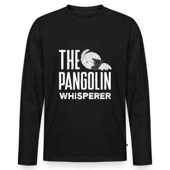 Pangolins The Pangolin Whisperer - Männer Premium Bio Langarmshirt - Schwarz - Vorne - Nico (187cm)