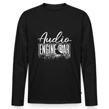 Pediatric Audiologist Audiology Audio Engine-Ear - Männer Premium Bio Langarmshirt - Schwarz - Vorne - Nico (187cm)