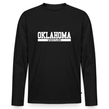 Oklahoma catch - T-shirt manches longues Premium bio Homme - noir - Devant - Nico (187cm)