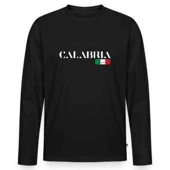 CALABRIA KALABRIEN ITALIA ITALY (w) - Men's Premium Organic Long Sleeve Shirt - black - Front - Nico (187cm)