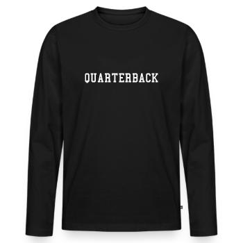 Quarterback American Football - Männer Premium Bio Langarmshirt - Schwarz - Vorne - Nico (187cm)