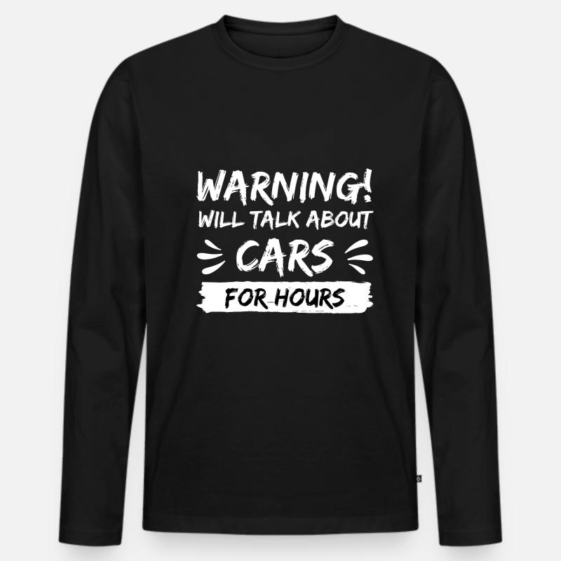 autos kfz tuning sprechen geschenk idee spruch - Männer Premium Bio Langarmshirt - Schwarz