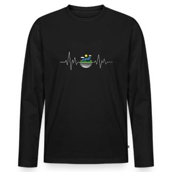 Balcony power plant solar energy heartbeat - Men's Premium Organic Long Sleeve Shirt - black - Front - Nico (187cm)