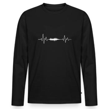 Producteur Herzschlag Vintage EDM Synth VST Studio - T-shirt manches longues Premium bio Homme - noir - Devant - Nico (187cm)