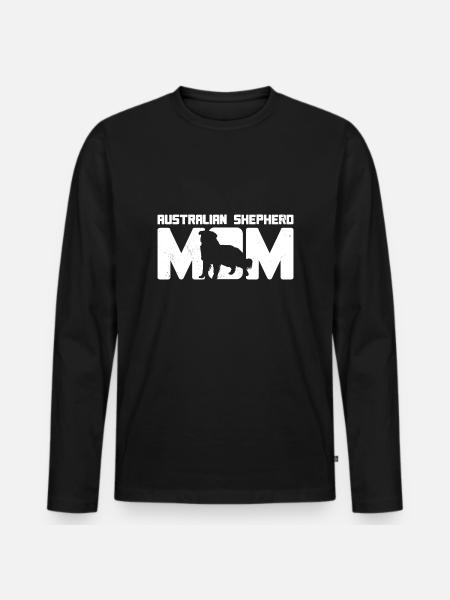 Australian Shepherd Mom - Men's Premium Organic Long Sleeve Shirt - black