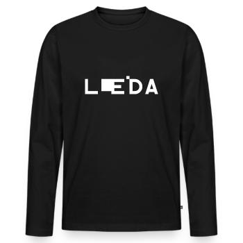 LLEIDA (Lérida) – Catalogne – Espagne - T-shirt manches longues Premium bio Homme - noir - Devant - Nico (187cm)