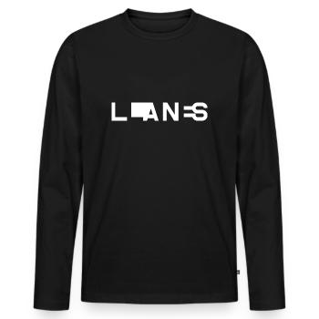 LLANES – Asturies – Espagne - T-shirt manches longues Premium bio Homme - noir - Devant - Nico (187cm)