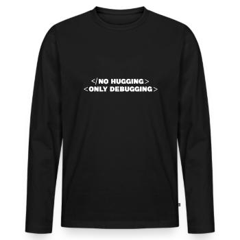 Lustiger Informatiker Spruch Programmierer - Männer Premium Bio Langarmshirt - Schwarz - Vorne - Nico (187cm)