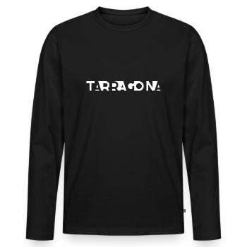 TARRAGONA – Katalonien – Spanien - Männer Premium Bio Langarmshirt - Schwarz - Vorne - Nico (187cm)