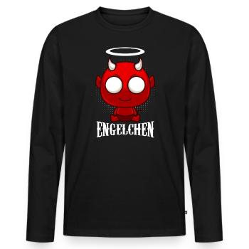 Angel Devil Devil - Men's Premium Organic Long Sleeve Shirt - black - Front - Nico (187cm)