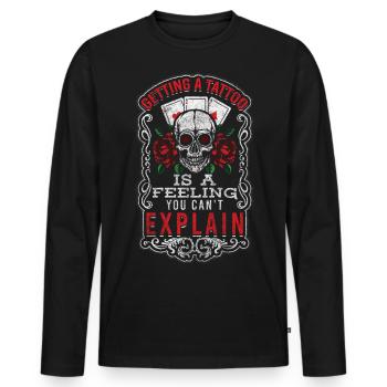 Tätowierer Körperkunst Piercing - Männer Premium Bio Langarmshirt - Schwarz - Vorne - Nico (187cm)