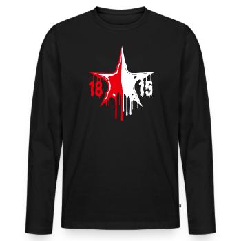 Drippy Star - Männer Premium Bio Langarmshirt - Schwarz - Vorne - Nico (187cm)
