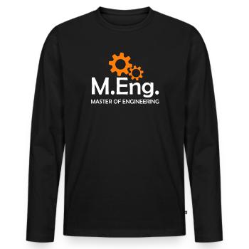 Master of Engineering Master Ingenieur Master 2022 - Männer Premium Bio Langarmshirt - Schwarz - Vorne - Nico (187cm)