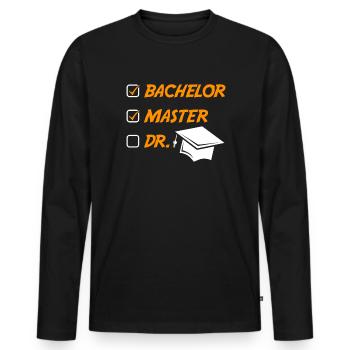 Master 2022 Master Hut Master Abschluss - Männer Premium Bio Langarmshirt - Schwarz - Vorne - Nico (187cm)